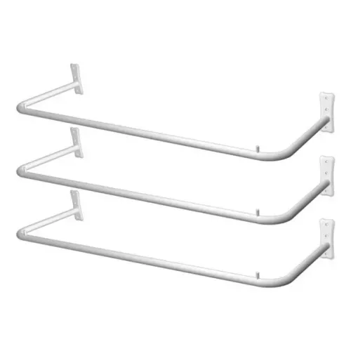Kit com 5 araras de parede brancas