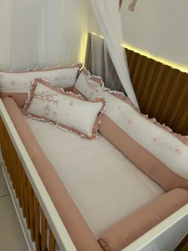 Kit Berço menina Batistela Baby Brisa Verão- 9 peças 