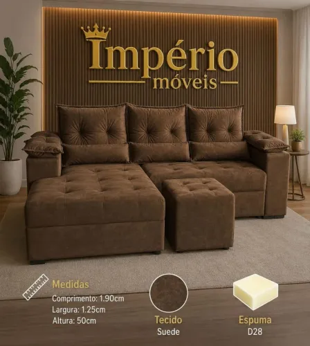 ? Sofá Novo Direto da Fábrica - Conforto de Cinema na Sua Sala! ?