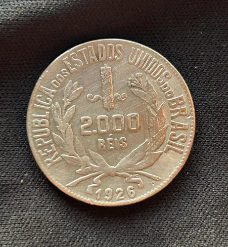 2000 Reis moeda de 1926 100 anos. (Mocinha)