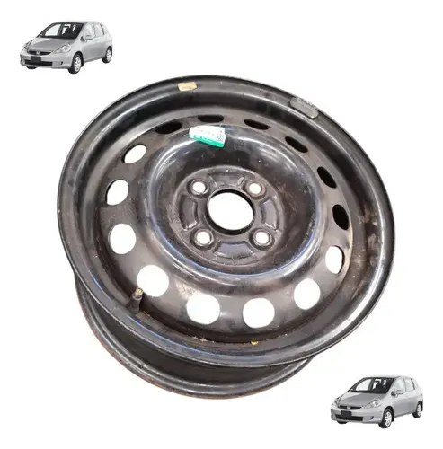 Roda Ferro Aro 14 Honda Fit 2003 A 2008 Preto