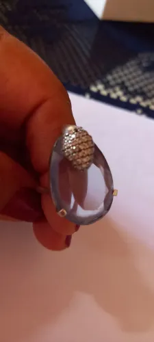 Anel em Prata com pedra de topázio e zircônia 