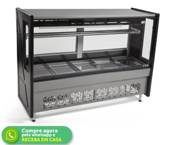 Balcão para Carnes 1,75M Vidro Reto Polar