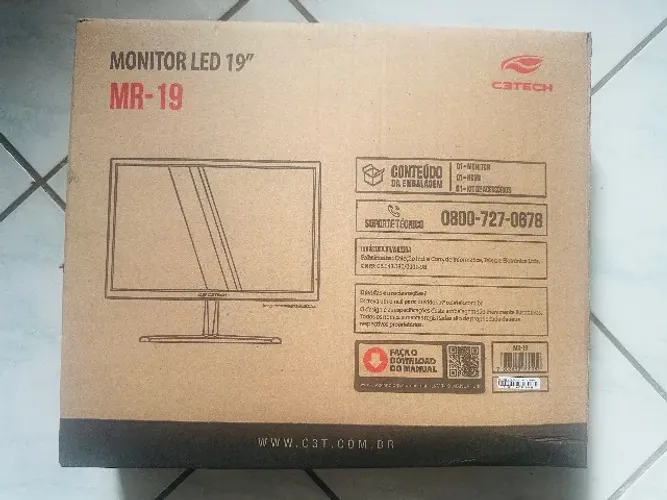 Kit Completo PC: Monitor 19? + Teclado e Mouse Sem Fio Logitech (Lacrados)