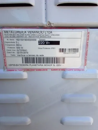 Batedeira planetária Venâncio!