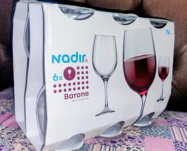 Jogo de Taças para Vinho Nadir Barone 490ml - 6 Peças