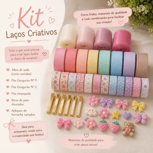 Kit Laceira Iniciante Materiais Para Laços