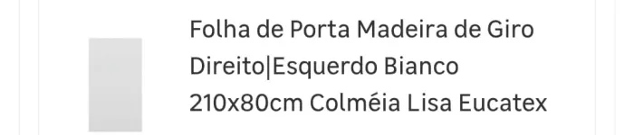 Folha de porta 210x80