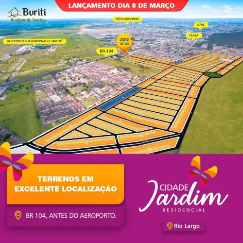 Terreno rio largo da buriti