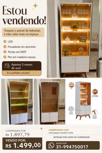 Cristaleira com led