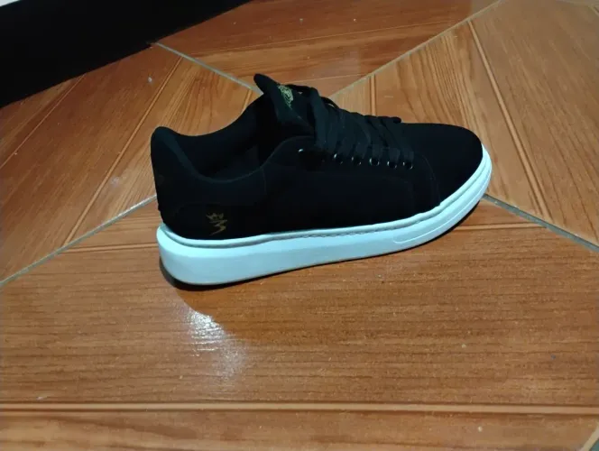 Tênis Nobuck 3r preto e branco original
