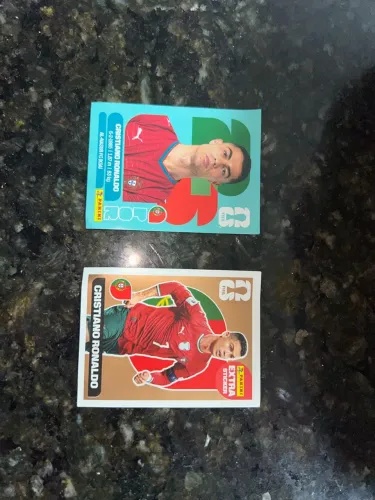 Figurinha do Cristiano Ronaldo, Normal + Extra Bronze. Coleção Copa 2026!