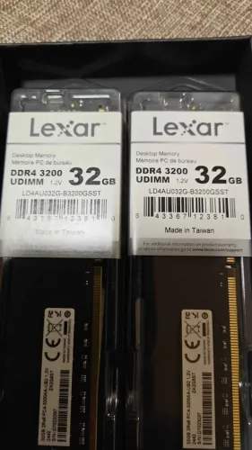 Memória RAM LEXAR DDR4 64GB (2x32Gb) 3200MT/s