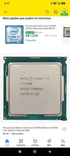 Kit upgrade I7 9700 16 gb ddr4 3600