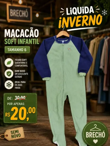 Macacão infantil menino Tamanho 6