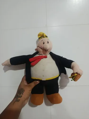 Popeye de Pelúcia Antigo Colecionável 