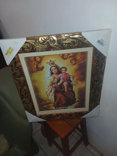 quadro decorativo retrata Nossa Senhora do Carmo
