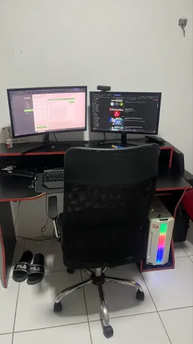 Setup Gamer Completo + Mesa + Cadeira + 2 Monitores