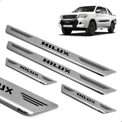 Soleira Aço Inox Porta Original Mult Hilux Dupla 2005 ATÉ 2017