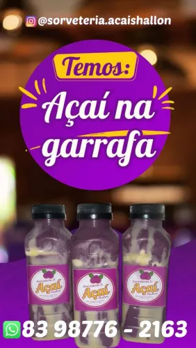 Açaí na Garrafa 300ML (Atacado e varejo)