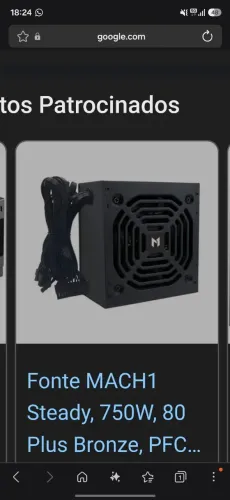 VENDO FONTE 750W MACH1 LACRADA