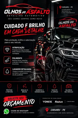 Serviços a domicílio de estética automotiva