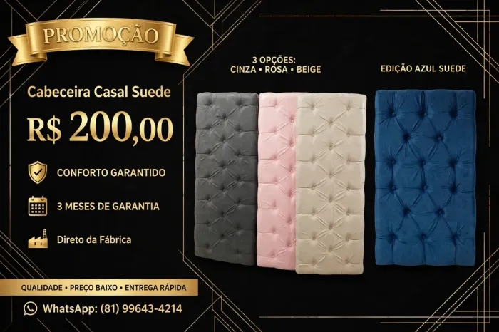 Cabeceira Casal Corino e Suede