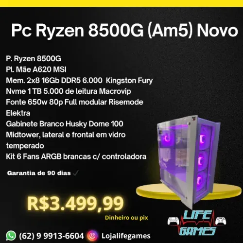 Pc Ryzen 8500G (Am5) Novo com garantia,loja física 
