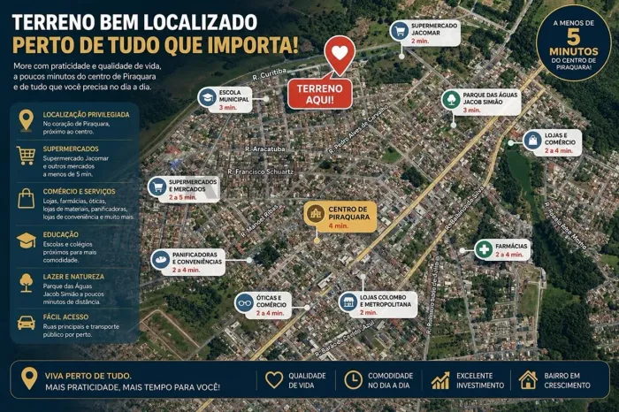 Terreno - Centro Piraquara - R$140.000,00 de entrada + R$ 2.200,00 de parcela - Aceita veí