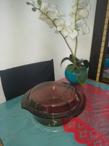 Vasilha com tampa vidro marinex âmbar (Duralex)