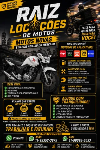 Motos para Locação 