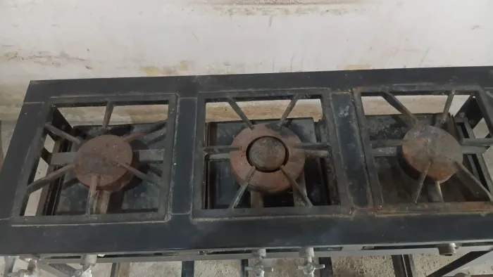 Fogão Industrial 3 Bocas com Grelhas Reforçadas