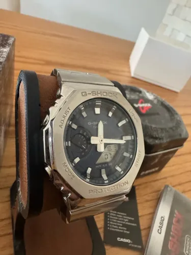 G-Shock GM-2100 CasiOak Aço - Completo com Caixa e Nota