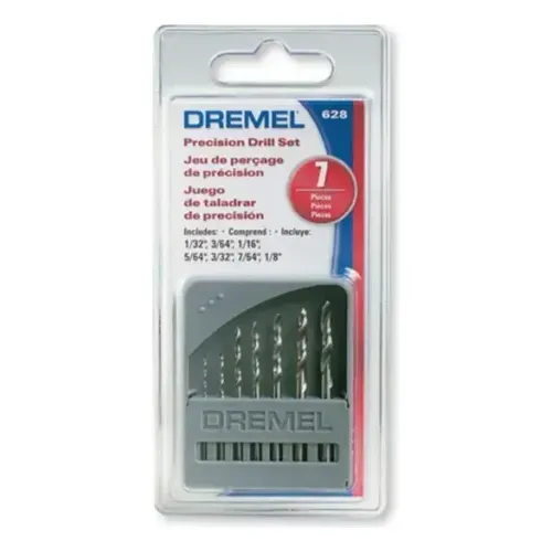 Jogo De Brocas Dremel 628 C/7pcs 0.8mm A 3.2mm