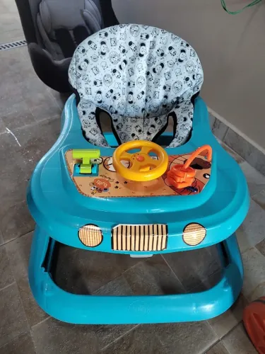 Andador Bebe Tutti Baby Safari Trava De Segurança Ate 12kg Cor Azul