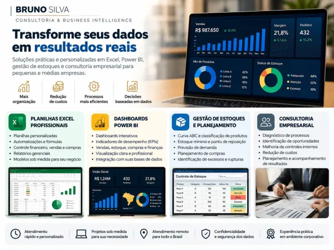 Consultoria Empresarial | Excel, Power BI e Gestão de Estoques