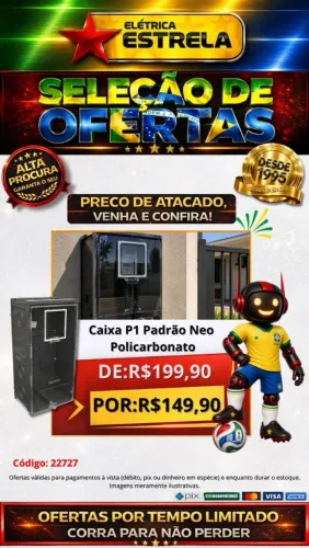 Caixa Neoenergia Policarbonato Trifásico P1