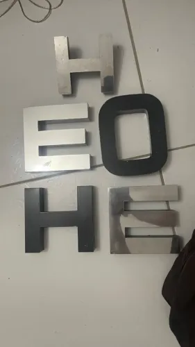 Letras De Fachada Inox Polido Espelhado