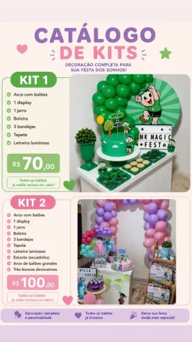 ? DECORAÇÃO DE FESTAS INFANTIS - KITS PROMOCIONAIS ?