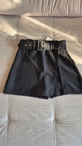 Short saia com cinto 