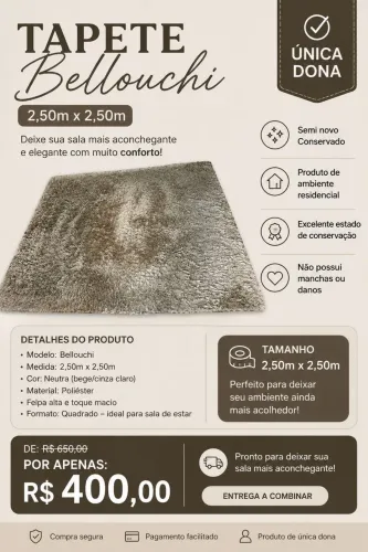 Tapete semi-novo