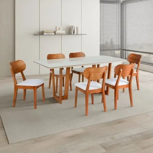 CONJUNTO MESA DE JANTAR CAPRI MOVELARIA - Entrega DF e Entorno