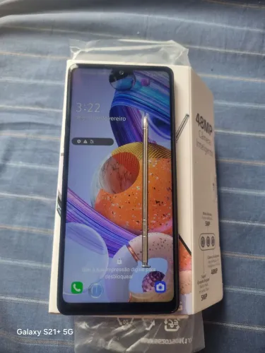 Celular lg k71 de 128 gigas com canetinha, aparelho seminovo na caixa 