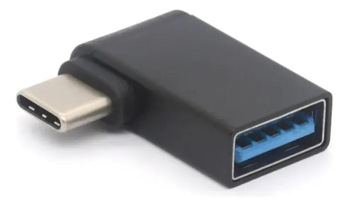 Adaptador USB-C Para USB 3.0 OTG 90 Graus (Formato L) Novo