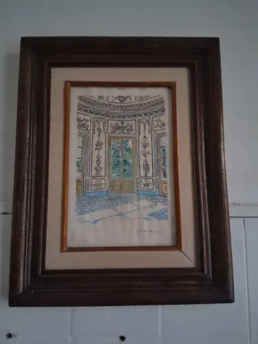 Quadro aquarela sobre papel