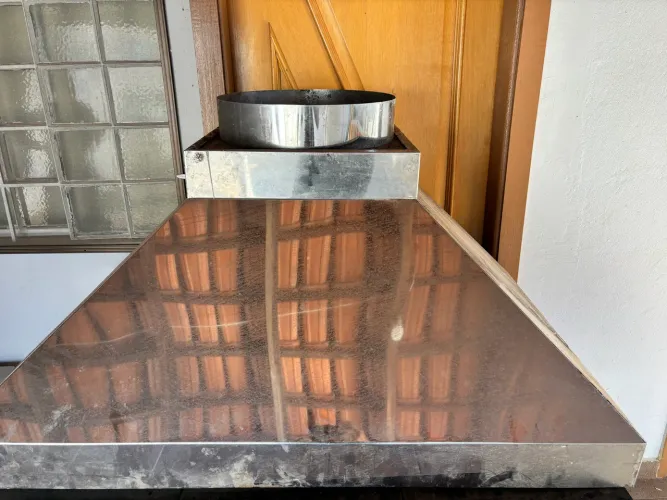 Coifa industrial de inox 120x70