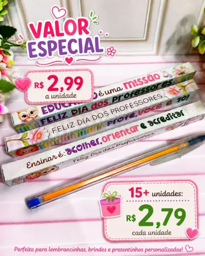 Lápis dia dos professores