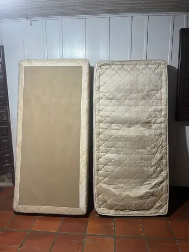 Colchão e base box solteiro 