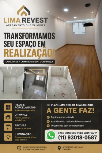 Porcelanato, Drywall e Pintura | Atendimento Rápido