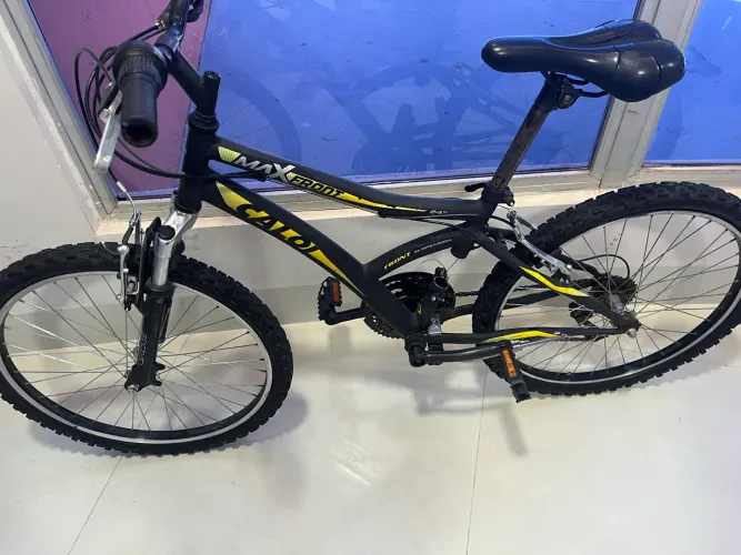 Bicicleta Caloi Aro 24 Usada - Max  Front 24 - Preta e Amarela